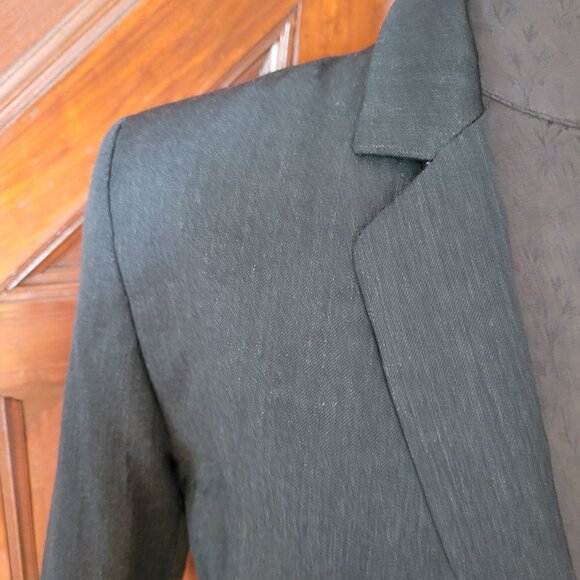 Pendleton Womens Petite Wool Blazer Jacket Charcoal Gray Button Front Size 10 - Picture 2 of 7